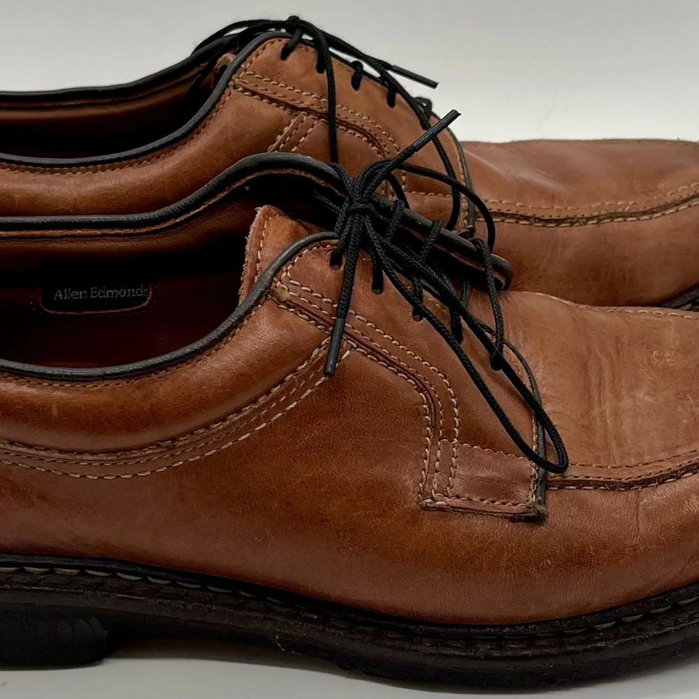 Allen Edmonds Wilbert Mens Oxfords Brown Leather Sz‎ 8B Lace Up Dress Shoes USA